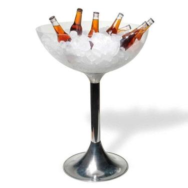 Imagem de Champanheira Acrílico Fiesta Grande Pé Alumínio Festa 33l