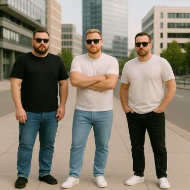 Imagem de Kit 3 CALÇAS JEANS MASCULINA LISA Plus Size Grande Tamanho 44 46 48 Bá