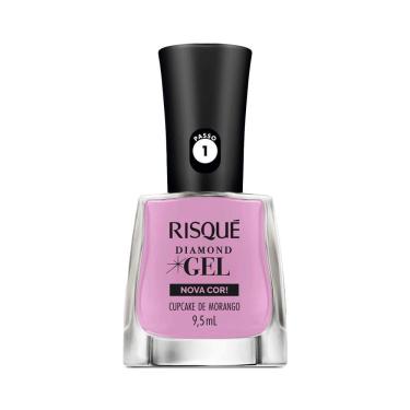Imagem de Esmalte Risqué Diamond Gel Nova Cor Cupcake Morango 9,5ml