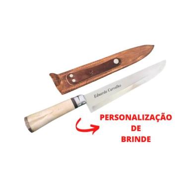 Imagem de Faca campeira 12 polegadas cabo de osso - DOSUL CUTELARIA