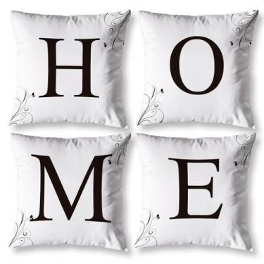 Imagem de Kit 4 Capa de Almofada 40cm x 40cm Modernas Decorativas Estampadas com