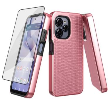Imagem de Ailiber Capa para celular BLU View Speed Ultra, capa Speed Ultra com protetor de tela, camada dupla à prova de choque, amortecedor de silicone antiderrapante, capa protetora resistente para celular