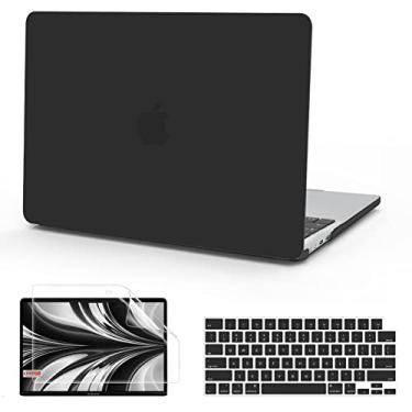 Imagem de B BELK Compatível com MacBook Air 13,6 polegadas 2025 2024 2023 2022 versão M4 M3 M2 A3240 A3113 A2681 tela retina líquida, capa rígida para laptop de plástico + capa de teclado + protetor de tela