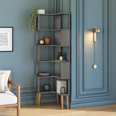 Imagem de Armário Multiuso Berlin 6 Prateleiras Grafite – RV Móveis