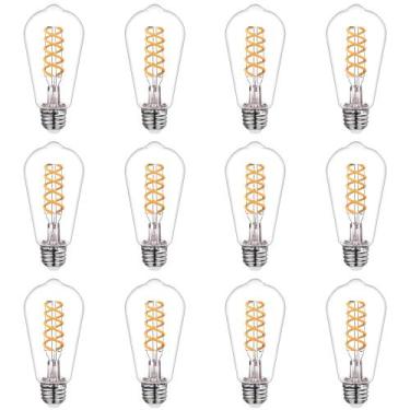 Imagem de Lâmpadas LED Edison BORT reguláveis de 6 W (pacote com 12) 2700 K bran