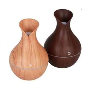 Imagem de Aromatizador Umidificador Difusor Ambiente Tulipa Ultrassônico Tipo Madeira Led USB PREMIUM, RILEWA®