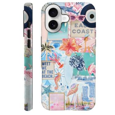 Imagem de Capa compatível com P19JL, capa rígida híbrida resistente a arranhões, colagem de água-viva de conchas, praia, verão, água-viva