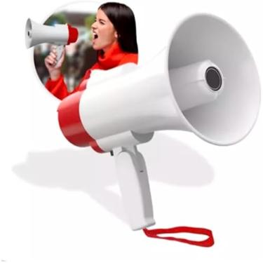 Imagem de Megafone Portátil Recarregável Sirene Gravador Autofalante Voz Música USB Amplificador