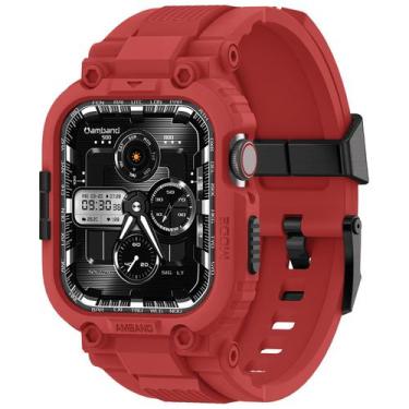 Imagem de Capa de relógio + Band AmBand para Apple Watch 45 mm/44 mm - vermelha