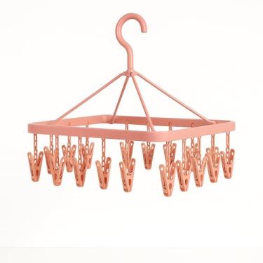 Imagem de Cabide Dobrável Multifuncional com 32 Prendedores – Ideal para Meias, Roupas Íntimas e Acessórios – Resistente e Compacto