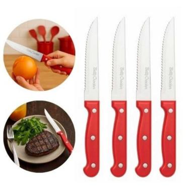 Imagem de Conjunto 4 Facas Serrilhadas Carne Multiuso Betty Crocker