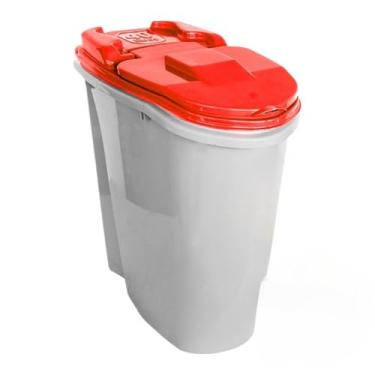 Imagem de Pote Porta Ração e Grãos Dispenser 40 Litros 18 Kg Vedação Completa + Pá Dosadora (VERMELHO 40 LITROS - 18 kg)