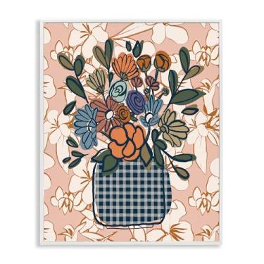 Imagem de Stupell Industries Pequeno buquê de flores de jardim branco emoldurado design de arte giclée por Beki Marquardt, 14 x 11