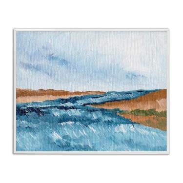 Imagem de Stupell Industries Desenho artístico giclée emoldurado branco Coastal Dreams Abstraction por Nikita Jariwala, 28 x 35 cm