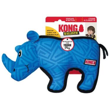Imagem de Brinquedo Kong Ballistic Rinoceronte Pelúcia Reforçada Para Cachorro d