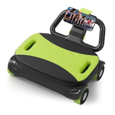 Imagem de IRISFLY Novo rolo abdominal de 4 rodas, roda de rolo abdominal de alto desempenho atualizada, placa de rolo abdominal de rebote automático, núcleo e abdômen, máquina abdominal perfeita para treino em