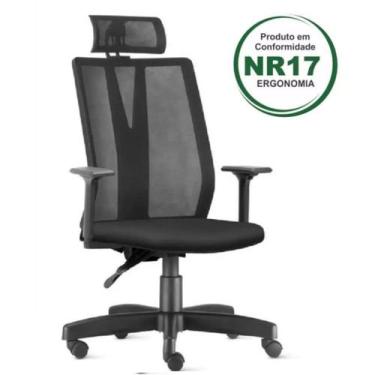 Imagem de Cadeira Presidente ADDIT Tela Giratória Preta  2413 - moveis supremo