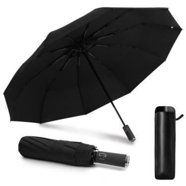 Imagem de Guarda-chuva DOFOWOT com proteção UV, chuva, à prova de vento, UPF 50+