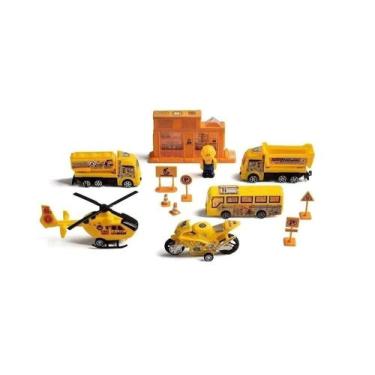 Imagem de Kit brincando de construção payset canteiro de obra 13 pçs Multikids