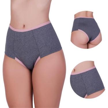 Imagem de Kit 5 Calcinha Cós Alto Fitness Mescla Rebeca - NAKA MODAS, GG, Sortid