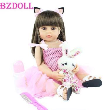 Imagem de Boneca Bebê Reborn 55cm Coelho Bruna - Real Baby Dolls