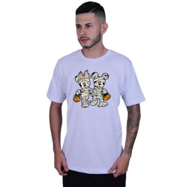 Imagem de Camiseta Unissex Mickey Minnie Halloween - Lafre, Branco, P