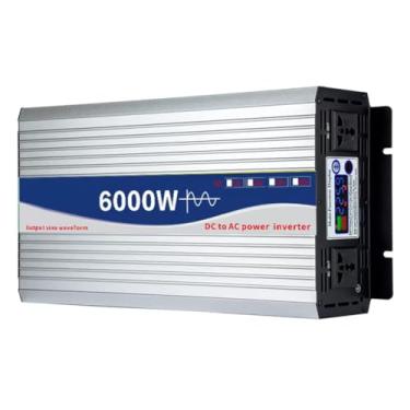 Imagem de Inversor de onda senoidal pura 6000W DC 12V/24V/48V/60V/72V, carregador, fase dividida, entrada CC, saída CA, conversor de energia solar de baixa frequência 110V/220V com 2 saídas,48V to 110V