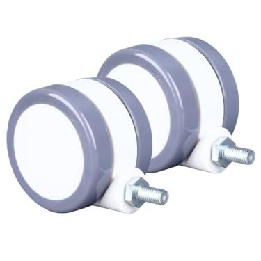 Imagem de Cffuvros 2Pcs Ros Giratórias Caster, 30Kg de Carga, M8 Parafuso 2.5in Heavy Duty Rodízio Ros Com Freio Silencioso Instrumento Casos, Caixas de Ferramentas, Bancas, Carrinhos
