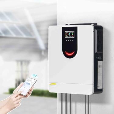 Imagem de CNAOHGHN Inversor Solar HíBrido, 12v/24v/48v Para 230v Ac, Onda Senoidal Pura Off-Grid, Controle Por Aplicativo Inteligente, Controlador Mppt 40-120a Integrado, Carregador HíBrido De Autoconsumo