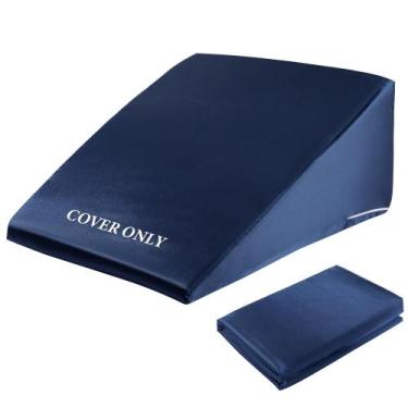 Imagem de Capa de almofada em cunha HOMBYS Satin Silky & Smooth azul marinho