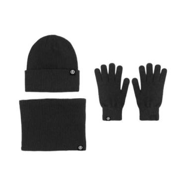 Imagem de Conjunto De Gorro, Luvas E Cachecol Para Inverno Para Homens E Mulhere