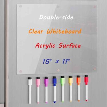 Imagem de Placa magnética acrílica apagável a seco Neatsure para geladeira 15x11