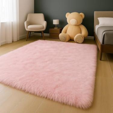 Imagem de Tapete Felpudo Para Sala E Quarto 1,00 x 1,50(ROSA)