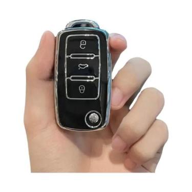 Imagem de Capa De Chave Flip TPU Para Carros VW Polo Golf Passat Tiguan Beetle C