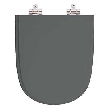 Imagem de Assento Sanitario Poliester com Amortecedor Ezedra Cinza Quartzo para Vaso Ideal Standard