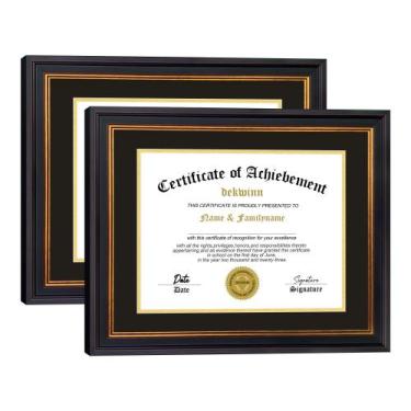 Imagem de Molduras de diploma DEKWINN 21 x 29,7 cm com tapete ou 28 x 35,5 cm se