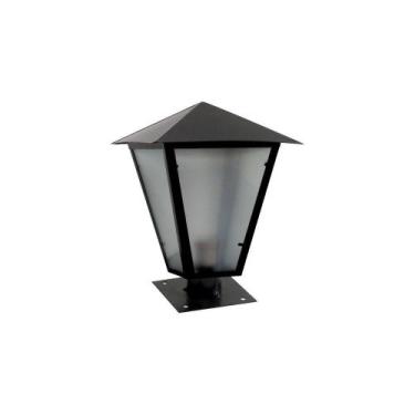 Imagem de Luminária Imperial De Parafusar No Muro Alumínio Disponível cor Preto 