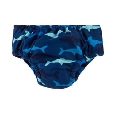 Imagem de Pulpo Fralda de Piscina Reutilizável Bebê 6 a 24 Meses (Azul Tubarão, 24 meses)