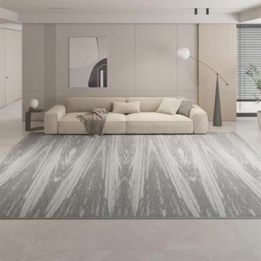 Imagem de Tapete moderno e minimalista para decoração de sala de estar, tapete grande para quarto, grosso, de pelúcia, lavável, para sala de estar (200x250 cm/D)