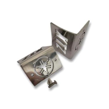 Imagem de XTZ Suporte Universal de Guidão para Moto, Metal Cromado, Prata, Design Moderno, Montagem em Guidão Capa Fluido Freio