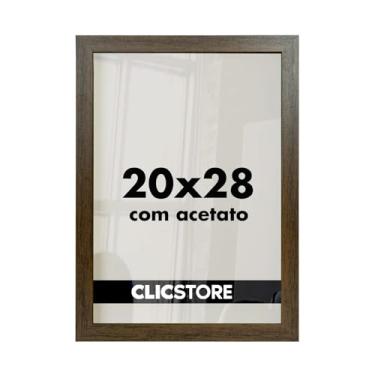 Imagem de Kit 4 Moldura 20X28 Quadro Acetato Poster Diplomas Porta Retrato Foto Certificado Fotografia Parede Madeira Cartazes MDF