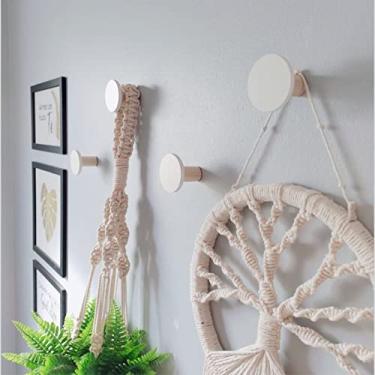 Imagem de 4 Ganchos De Parede Pendurador Bola Mdf Laminado