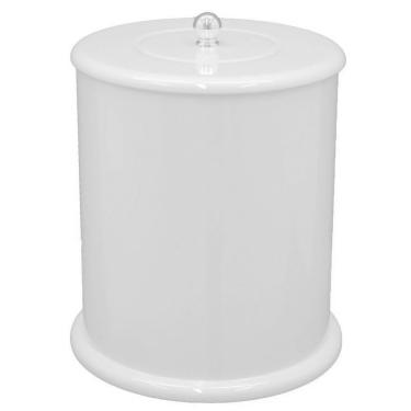 Imagem de Lixeira para Banheiro Mdf Redonda 6 Litros Cinza