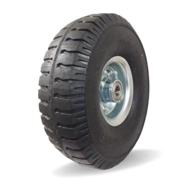 Imagem de Roda pneu maciço borracha 3.50-4 eixo 17 mm Rolamento esfera - Schioppa