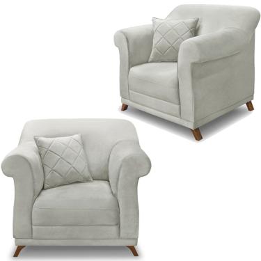 Imagem de Kit 2 Poltronas Decorativas Retro Polo Veludo 2223 Ezz