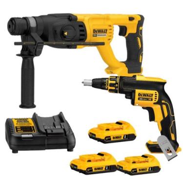 Imagem de Parafusadeira Dcf620 + Martelete Dch133 20v 3 Baterias 2ah Dewalt