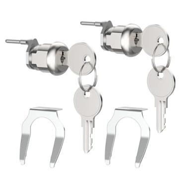 Imagem de Fechadura de armário de arquivo para indústrias Hirsh, para gavetas verticais, para a maioria das fechaduras de armário de arquivos W601-W650 (conjunto com 2)