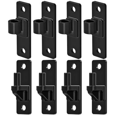 Imagem de Lifeswell Dobradiças de portão resistentes, dobradiças de aço com revestimento galvanizado, pacote com 4 dobradiças para montagem na parede fêmea e macho para cercas e portões de fazenda, capacidade