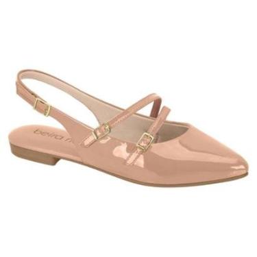 Imagem de Sapatilha Fem. Verniz Slingback Bico Fino Beira Rio 41341012-Feminino