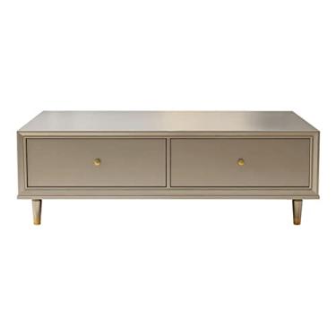Imagem de URGDWEKJY Mesa central pequena mesa de centro retangular mesa de centro elegante sala de estar mesa de centro com gaveta de armazenamento grande mesa de quarto (90 x 65 x 45 cm)